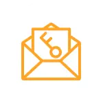 イラスト：鍵の入ったメール