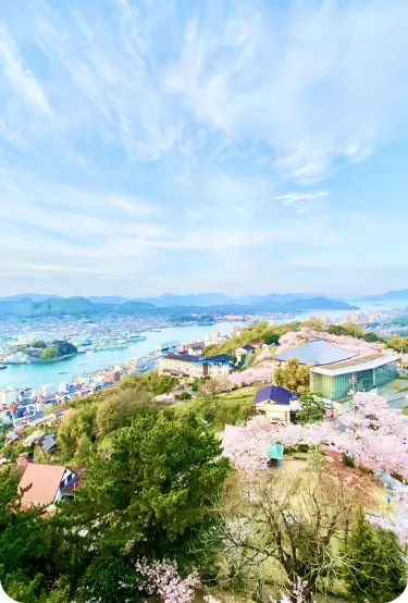 背景写真：尾道を上から見下ろした風景
