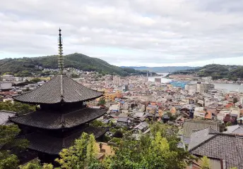 写真:街を見下ろしています